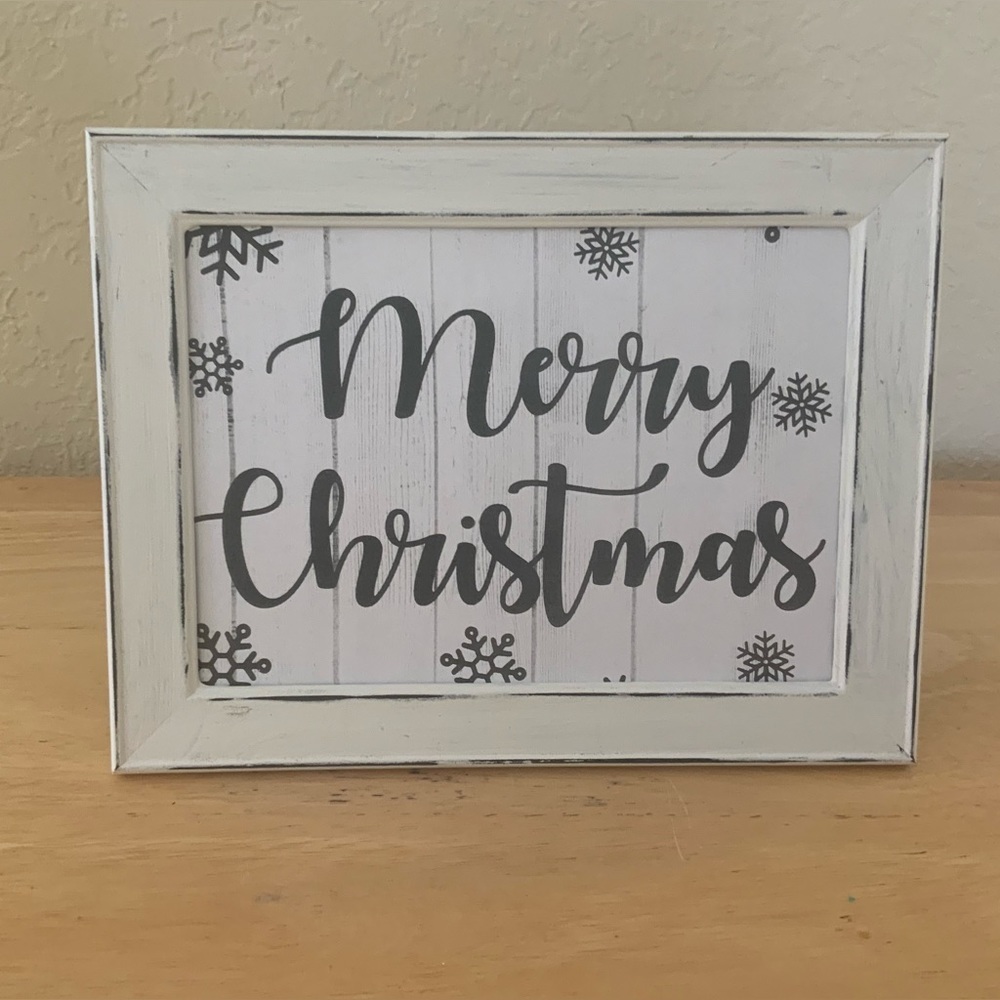 Farmhouse Merry Christmas picture 5x7 w/frame